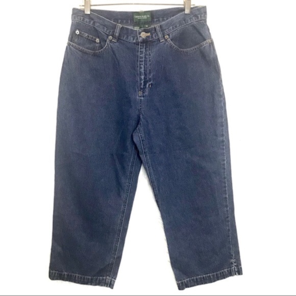 denim high rise capris